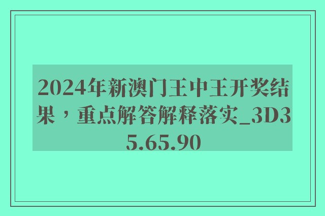 2024-2025新澳门王中王正版，最佳精选解释与落实策略